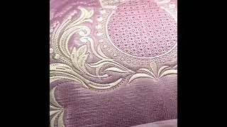Дизайн машинной вышивки. Процесс вышивки на махровом халате.