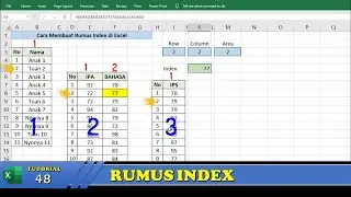 How to Create Index Formulas in Excel