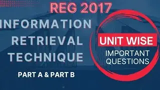 How to pass in Information Retrieval Techniques in Tamil /REG 2017 / ANNA UNIVERSITY