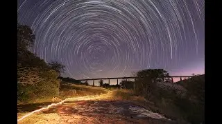 Em busca das estrelas - StarTrail Pontilhão-Araguari-MG