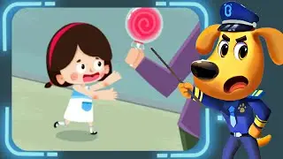 Safety Sheriff Labrador #20 | Don't Take Candies From a Stranger | Babybus Games