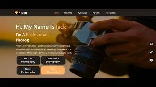 Photography Website Landing Page Using HTML, CSS & JS