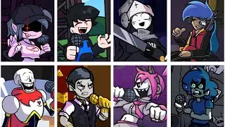 FNF Jeez But Different Characters Sing It 🎤 Everyone Sings Jeez