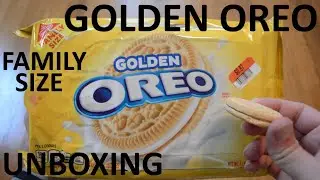 Unboxing Golden Oreo Sandwich Cookies Family Size