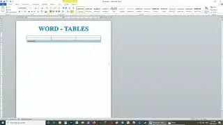 How to merge and split cells in TABLES in WORD