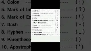 ||Punctuation Marks||#shorts2023#youtube#youtubeshorts