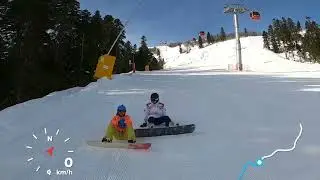 Архыз полный спуск по красной на севере