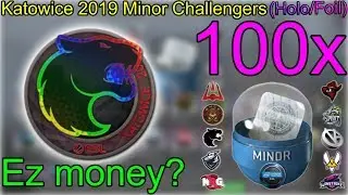 CS:GO Opening 100x Katowice 2019 Minor Challengers Capsule (Holo/Foil) ez furia holo? :O