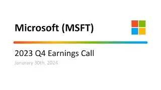 MSFT: Microsoft 2023 Q4 Earnings Call