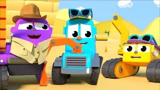FRIENDS ON WHEELS EP 62 & 63 - Cartoon Excavators Lake Hévíz Resort & Egyptian Pyramid 🚧🌍 Kids' Fun
