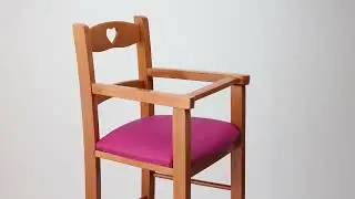 Seggiolone sedia per bambini in legno di faggio tinta ciliegio made in italy