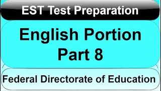FDE EST Test Preparation English Portion Part 8 - Spelling Correction MCQs