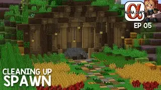Organizing and prettying up spawn! Alphacraft Season 5 Episode 05