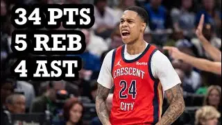 Jordan Hawkins CAREER HIGH 34 PTS Highlights vs Mavericks (2023-24)