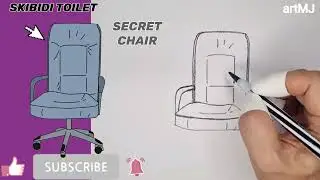 How to draw the secret chair in skibidi toilet #Skibidi_Toilet #secret_chair #drawing #how_to_draw