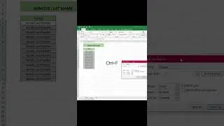 Remove Last Name In Excel #exceltips