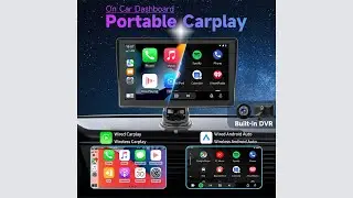 Review 9 inch Portable Car Radio with DVR Wireless Apple Carplay 2024