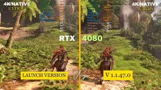 Horizon forbidden west | patch 1.1 vs launch version | RTX 4080