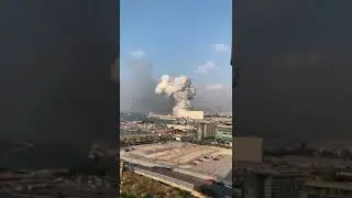 Huge explosion Beirut at harbor - August 4, 2020