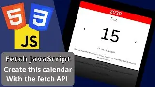 Fetch api javascript tutorial. JavaScript, html and css beginner project.