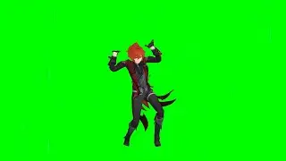 Diluc Orange Justice Green Screen - Genshin Impact MMD