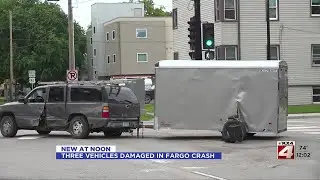 Three Vehicles Damaged In Fargo Crash