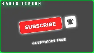 Subscribe and bell button green screen video for YouTube | No Copyright