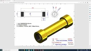 SOLIDWORKS PRACTICE TUTORIAL-14, PIPE DESIGN WITH THREAD
