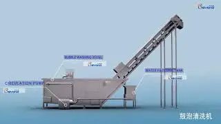 Air Bubble Type Tomato Washing Machine For Vegetable Fruit Processing