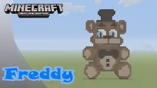Minecraft: Pixel Art Tutorial and Showcase: Freddy Fazbear from Five Nights at Freddy's (FNAF)