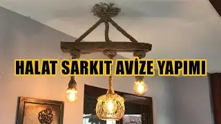 Halatlı Ahşap Sarkıt Avize Nasıl Yapılır | DIY