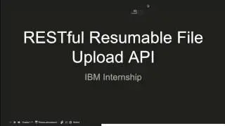 RESTful Resumable File Upload API
