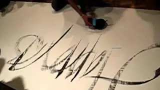 writing with a sponge!