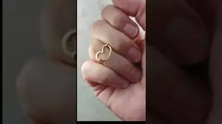 Gold Heart hammered mid ring 🤍#joyeriahechaamano #handmadejewellery