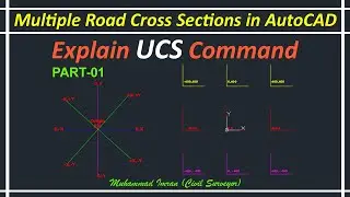 How to Draw Multiple Road Cross Section in AutoCAD | Explain UCS Command | PART-01