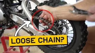 Tightening the chain on a Pit Bike - BSX 110 and 140