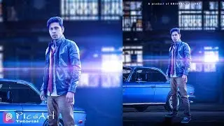 CAR AND BOY PHOTO MANIPULATION IN PICSAERT || movies poster Design