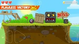 Playing Red Ball 4 with BILBERRY BALL, killing the BOSS, in Part 1