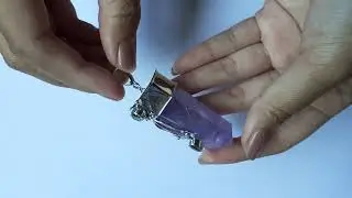 Sterling Silver, Amethyst Crystal, Mixed Gemstone Pendant SP 1267