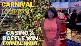 Casino Slots & Raffle Win on Cruise SEA DAY onboard CARNIVAL HORIZON