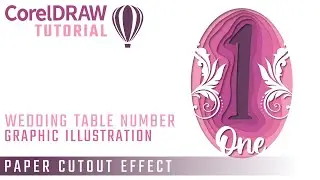 Paper Cutout Effect Tutorial in CorelDraw | Wedding Table Number Card | CorelDraw Tips & Techniques