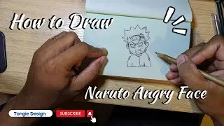 How to draw Naruto Angry Face with Pencils