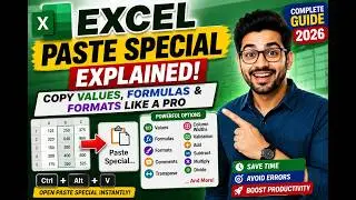 Excel Paste Special Explained | Copy Values, Formulas & Formats Like a Pro🔥