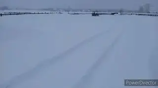 Вездеход Кайман. По снегу. Замёрз тросик газа.