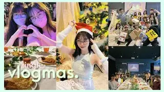 [zingle vlogmas 03🪄🎄📟🔔] Christmas event 🧑‍🎄 / 平行视界🪐 烛光圣诞餐🕯️很吵！整个菜市场般的交换礼物👼🎁 30