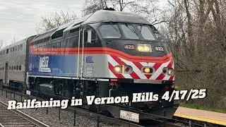 Railfaning in Vernon Hills 4/17/25 #metrarail #railfan #subscribe