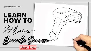 How to Draw Barcode Scanner - Simple Drawing