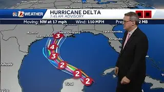 WATCH: Hurricane Delta hitting Mexico, warmer Wednesday