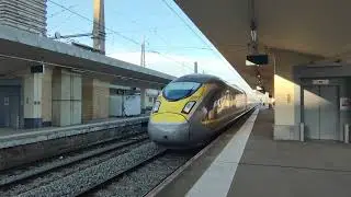 A Eurostar Class 374 crawls through Brussels North VERY slowly