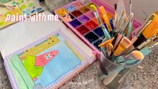 🫧 paint a cartoon character with me | Patrick the star ⭐️💖